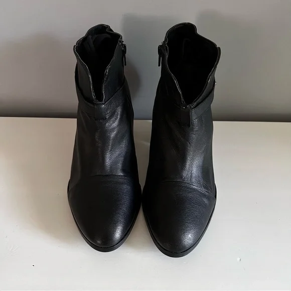 Addition Elle Women’s Side Zip Black Heel Ankle Boots 12W - Picture 3 of 12